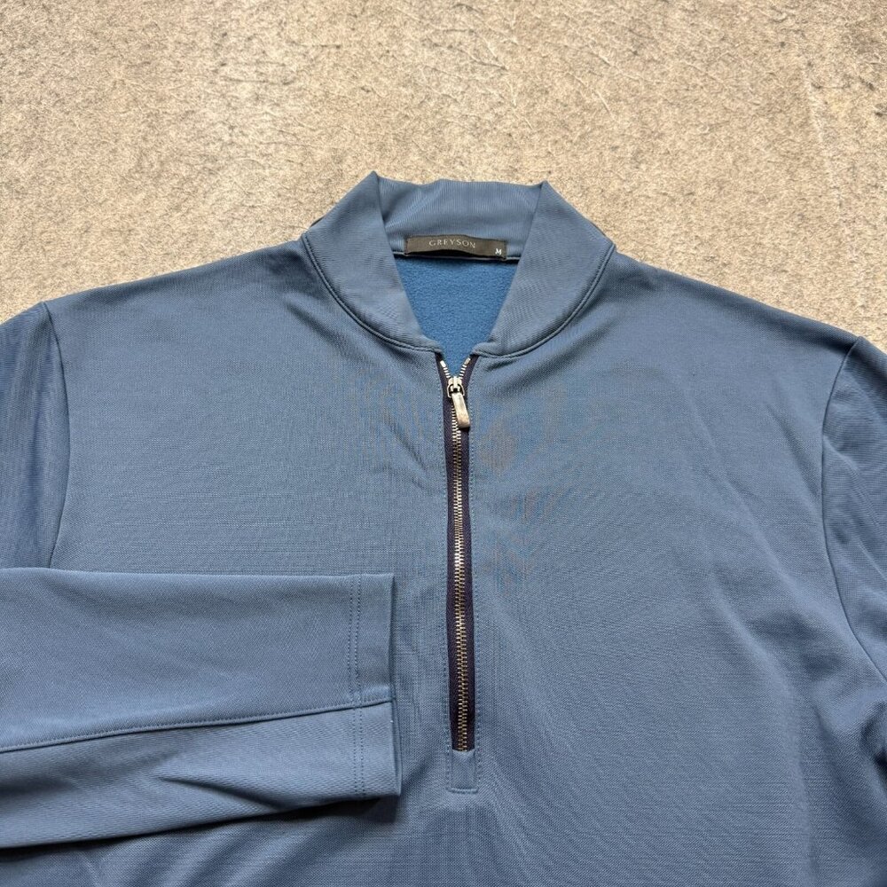 Greyson Siasconset 1/4 Zip Pullover Men M Blue Golf Performance Nylon Stretch